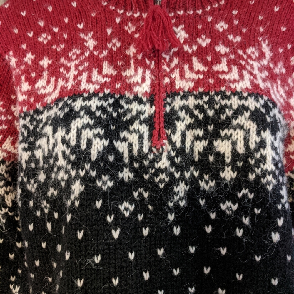 Ralph Lauren Hand Knit  3/4 Zip Sweater - Picture 2 of 6